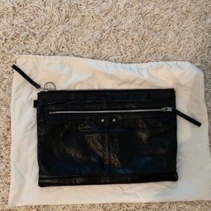 Balenciaga clip M black clutch
